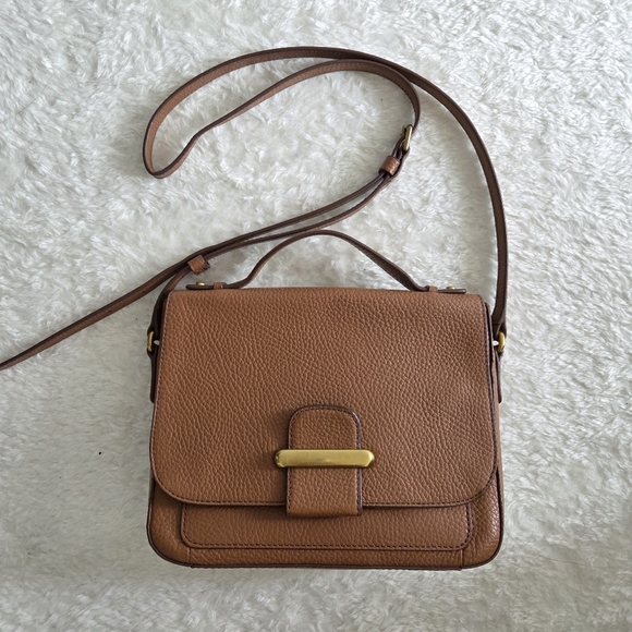Fossil Handbags - Elegant Brown Leather Shoulder Bag